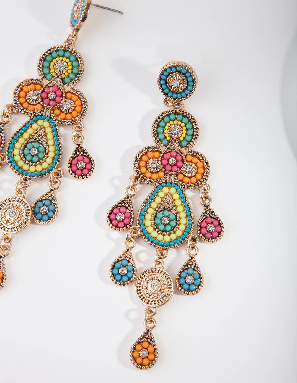 Gold Bug Seed Bead Set Earrings - Image 3