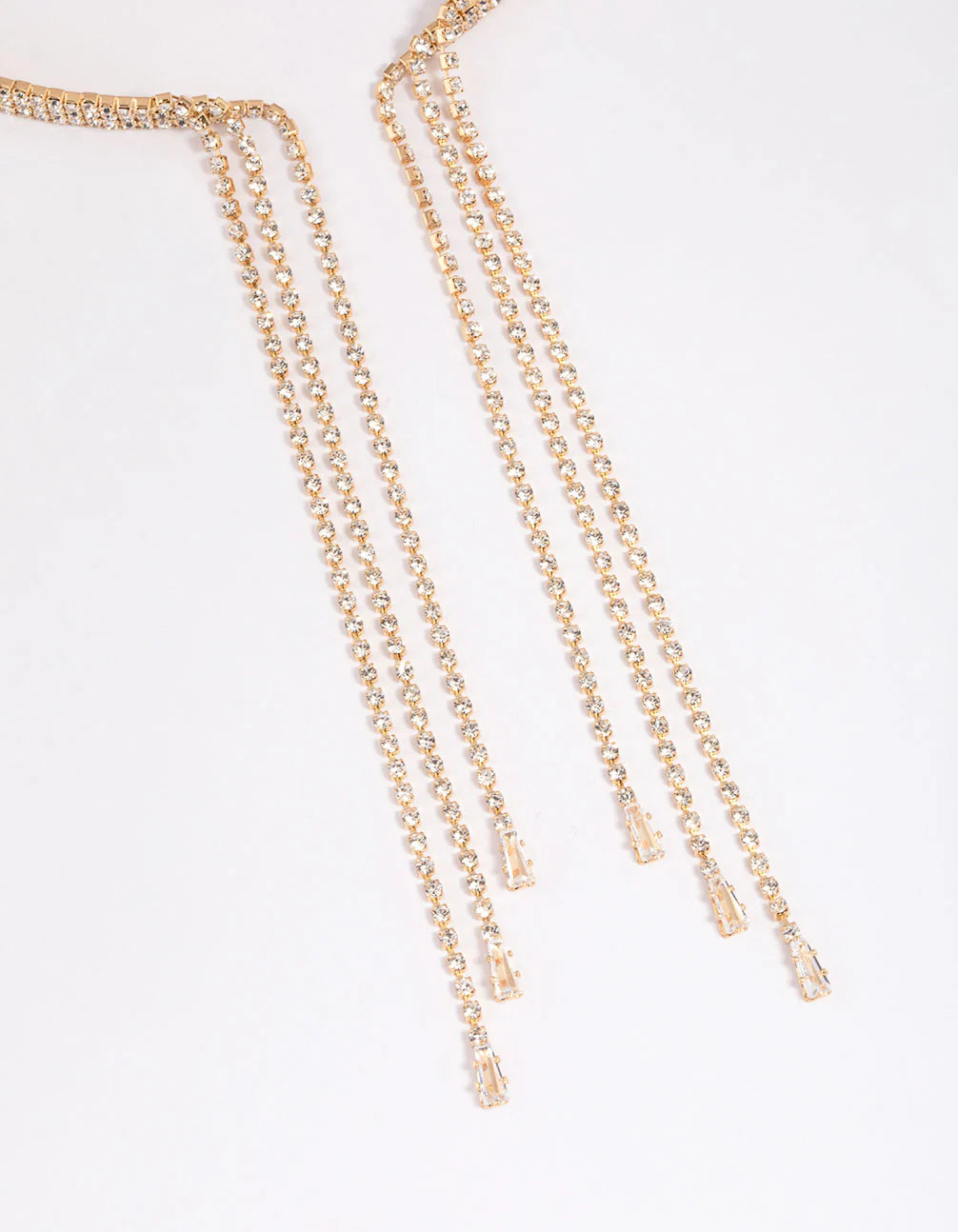 Gold Diamante Tassel Choker - Image 2