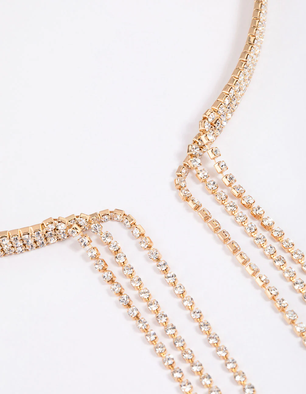 Gold Diamante Tassel Choker - Image 3