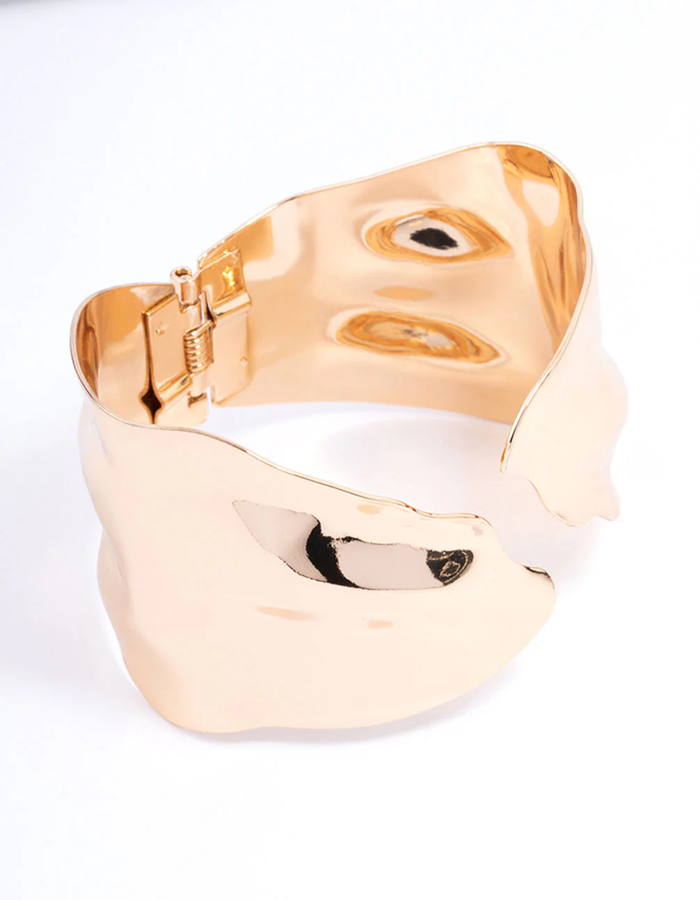 Gold Large Abstract Wrist Cuff - Image 2