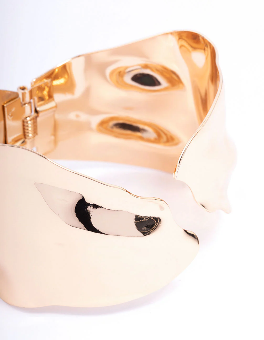 Gold Large Abstract Wrist Cuff - Image 3