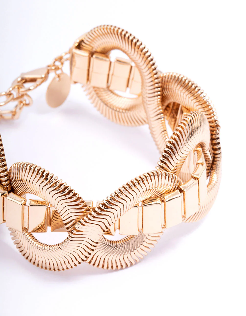 Gold Multi Wrapped Adjustable Bracelet - Image 2