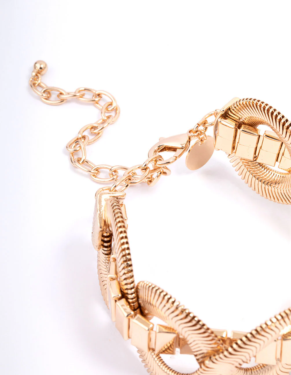 Gold Multi Wrapped Adjustable Bracelet - Image 3