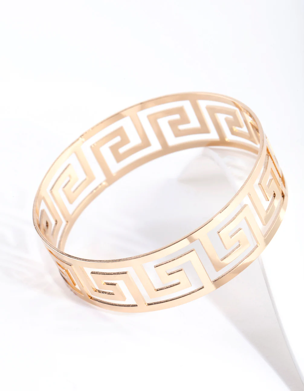 Gold Maze Cutout Bangle - Image 2