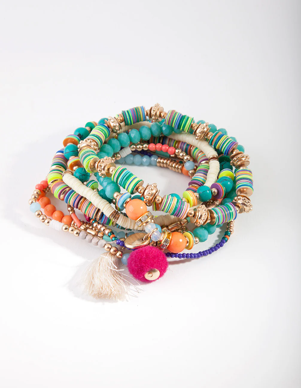 Gold Stretch Multi Bracelet - Image 2