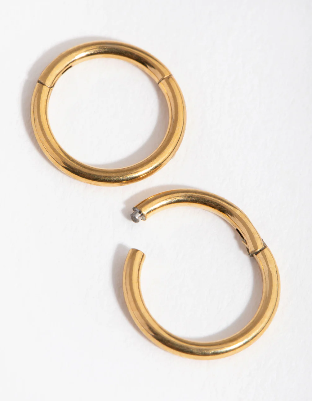 Fine Gold Plated Surgical Steel Sleeper Earrings 8MM - Image 2