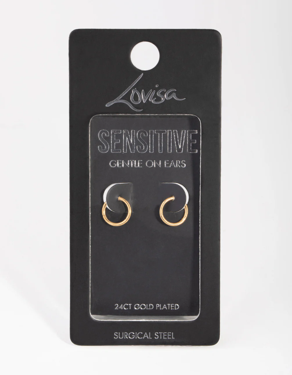 Fine Gold Plated Surgical Steel Sleeper Earrings 8MM - Image 4