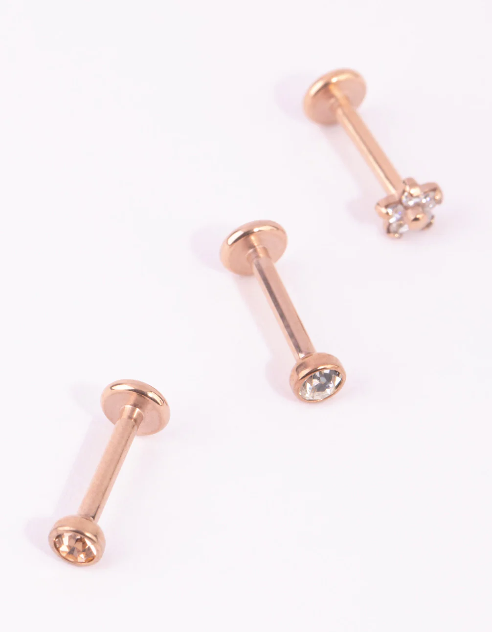Mixed Rose Gold Flower Stud Flat Back Pack - Image 2