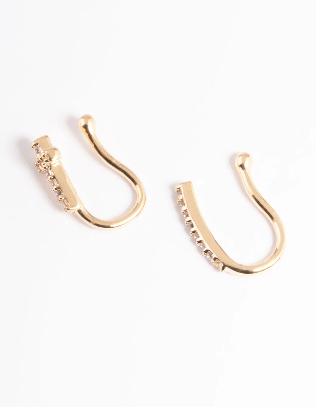 Gold Cubic Zirconia Faux Nose Ring Pack - Image 2