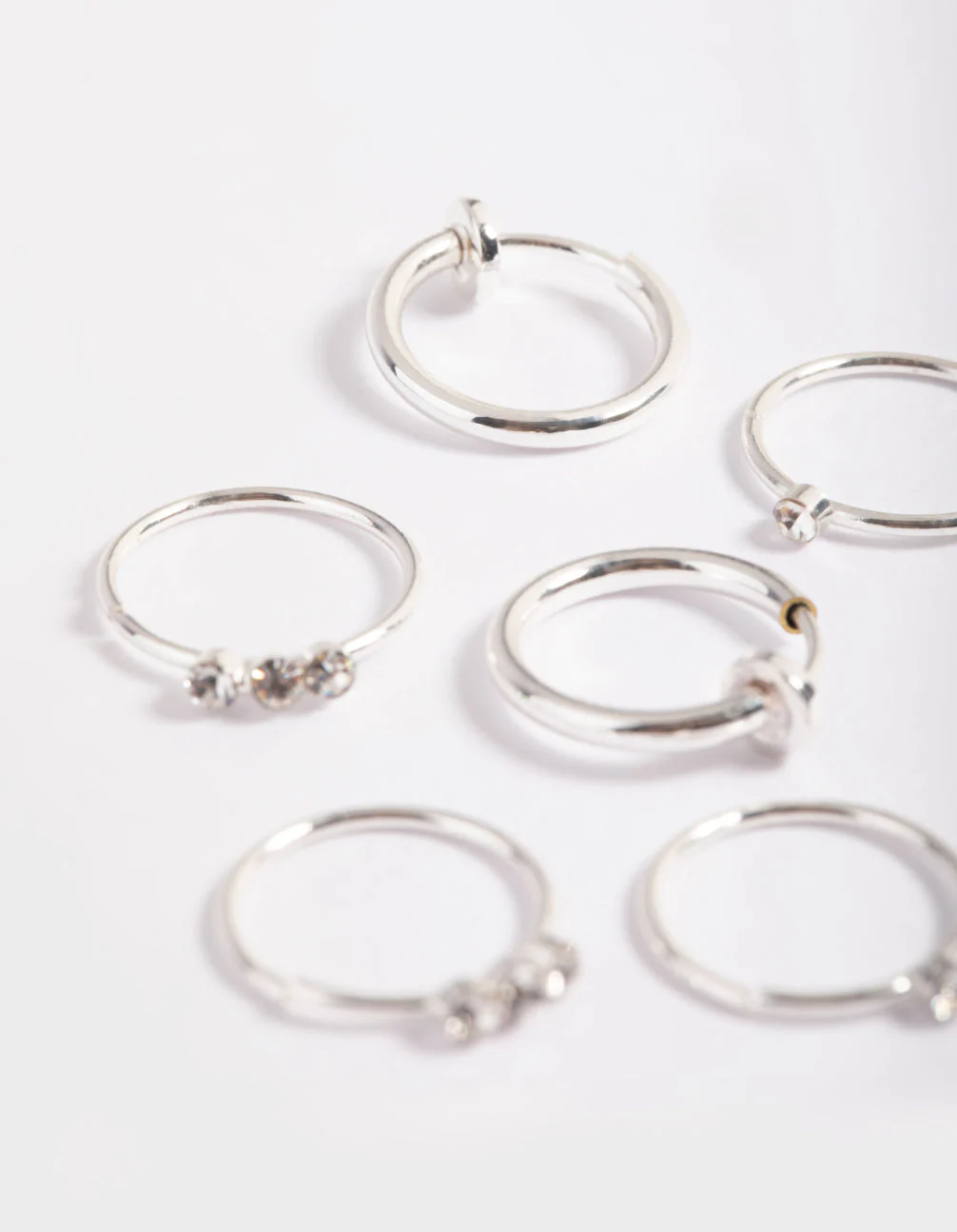 Silver Diamante Row Ring - Image 2