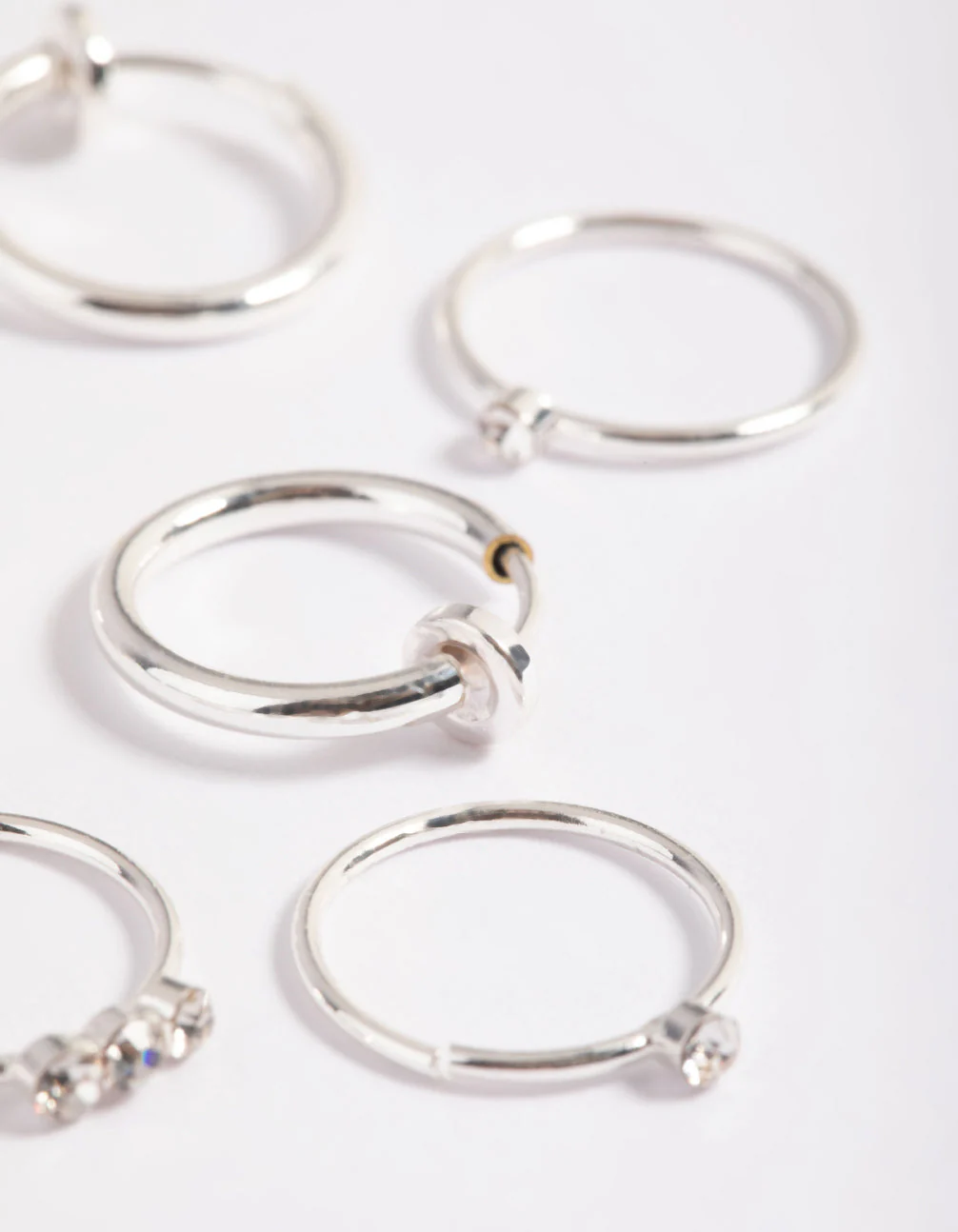 Silver Diamante Row Ring - Image 3