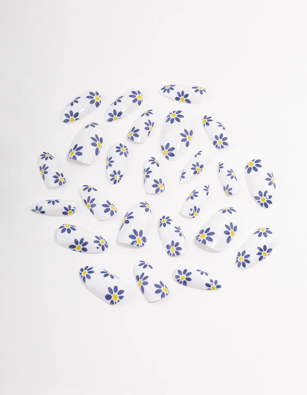 White Flower Press On Nails - Image 2