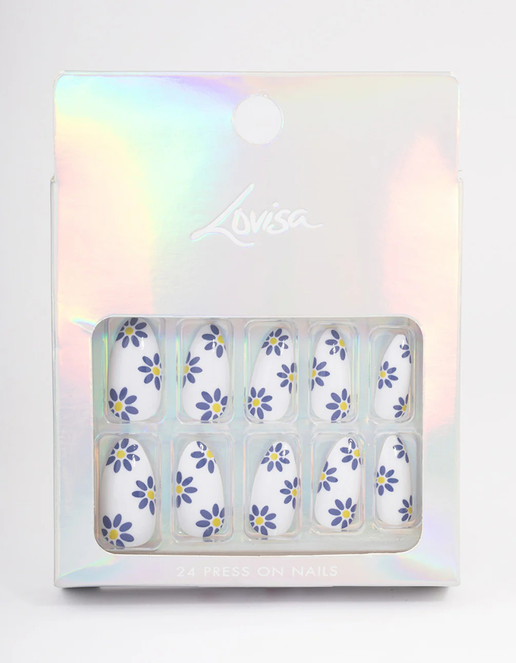 White Flower Press On Nails - Image 3
