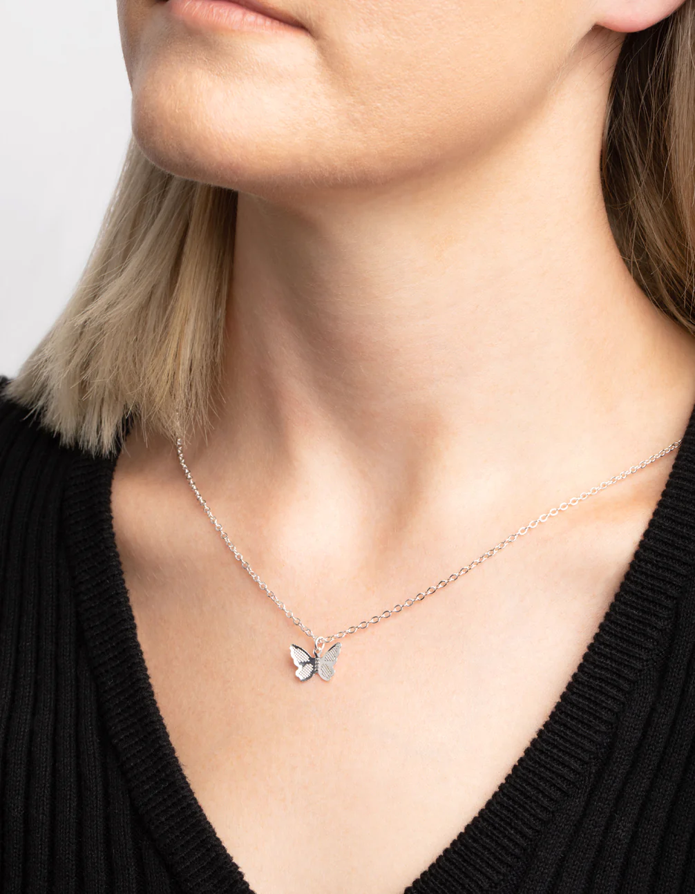 Mixed Metal Butterfly Wing Necklace Pack - Image 2