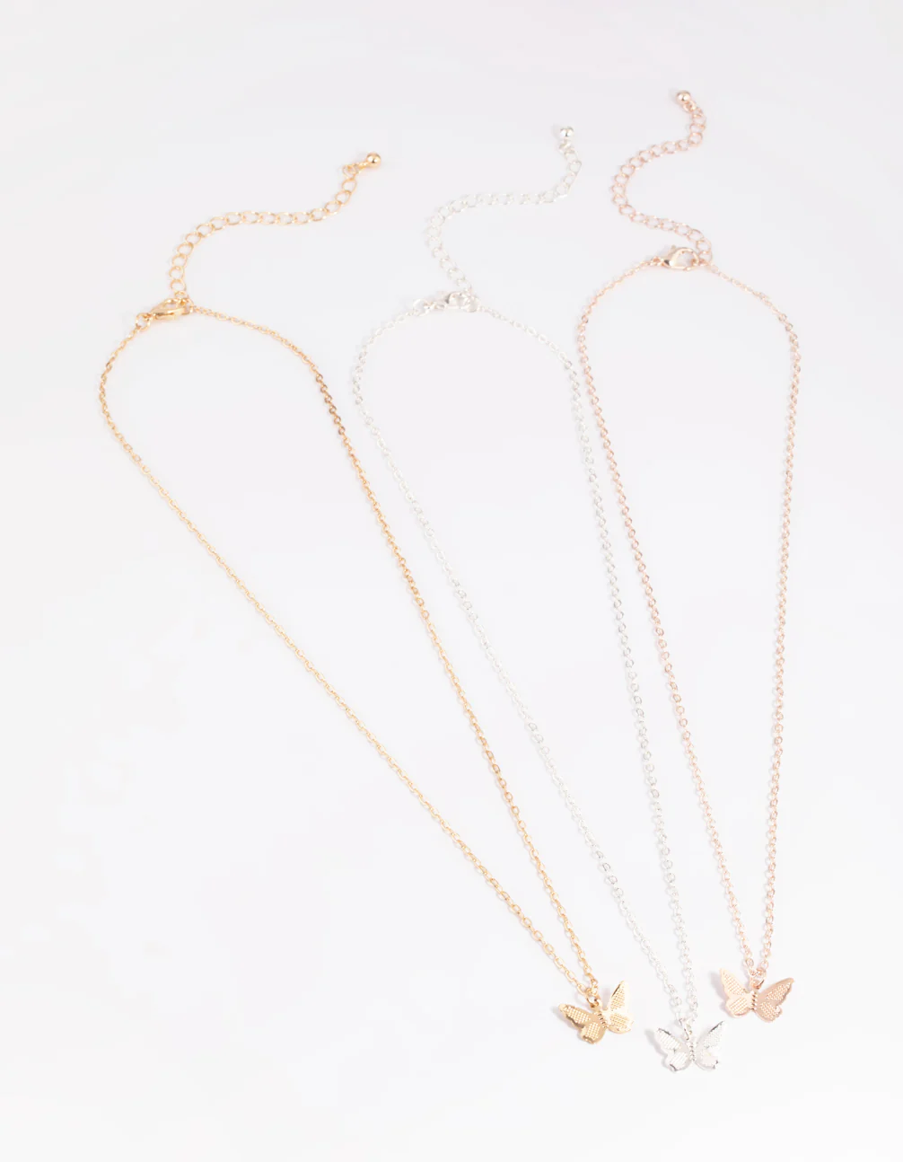 Mixed Metal Butterfly Wing Necklace Pack - Image 3