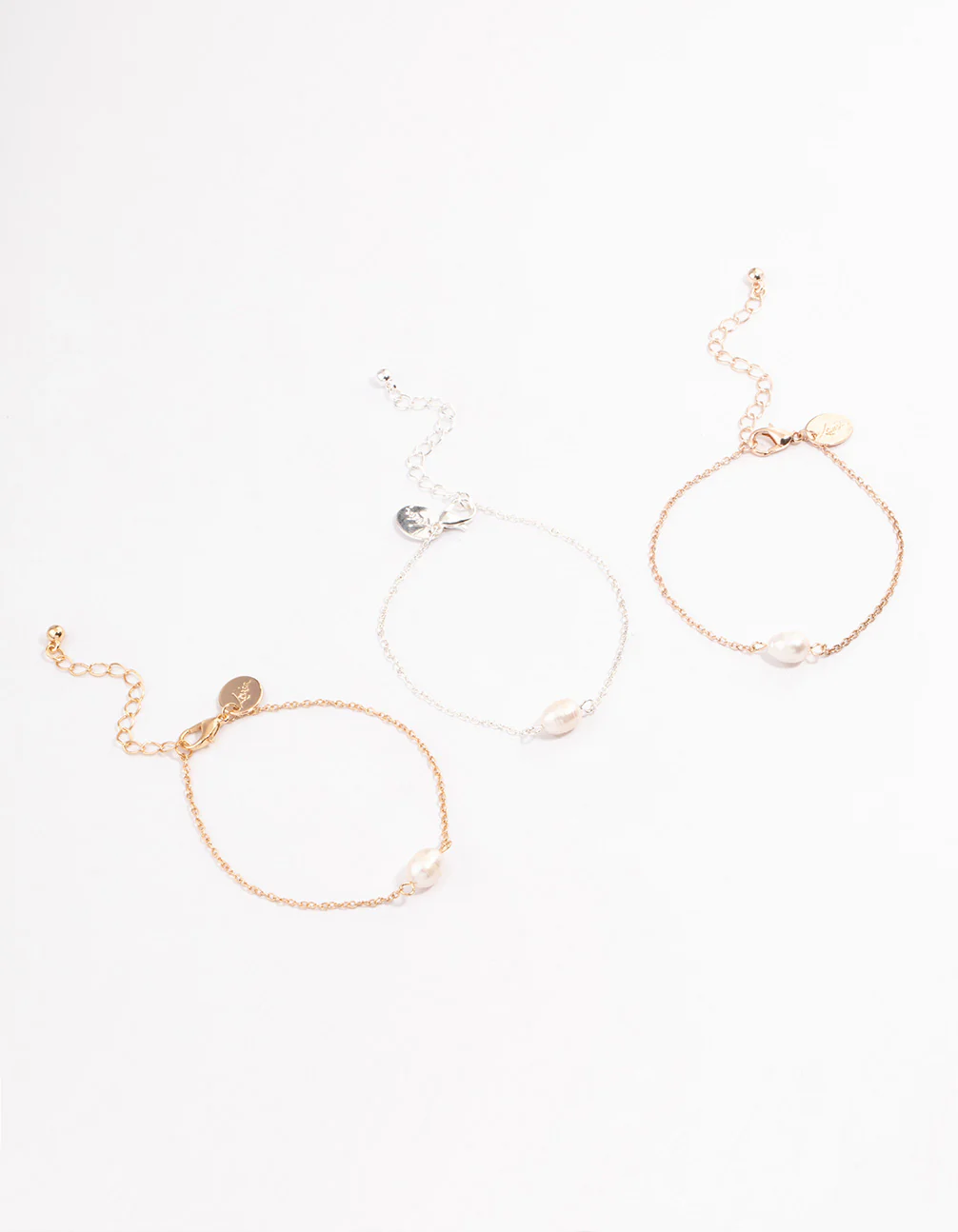 Mixed Metal Classic Freshwater Pearl Bracelet Pack