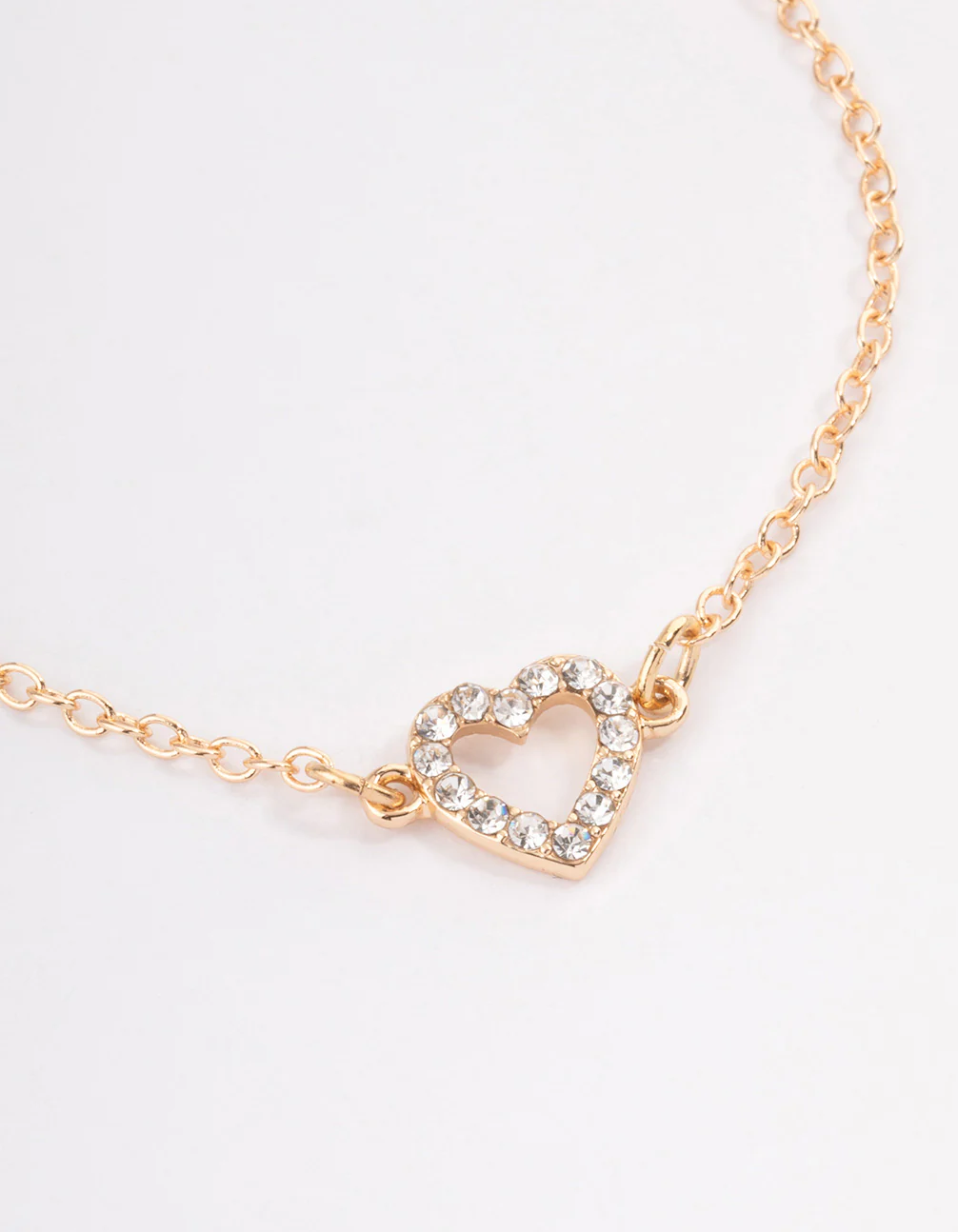 Mixed Metal Diamante Open Heart Bracelet Pack - Image 3