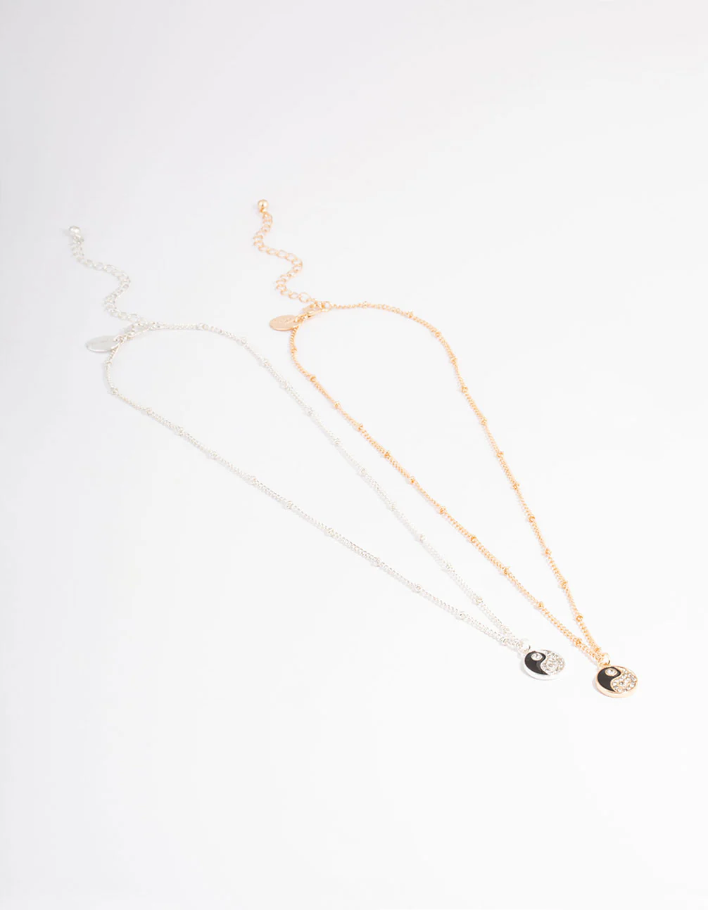 Mixed Metal Diamante Yin & Yang Necklace Pack - Image 2