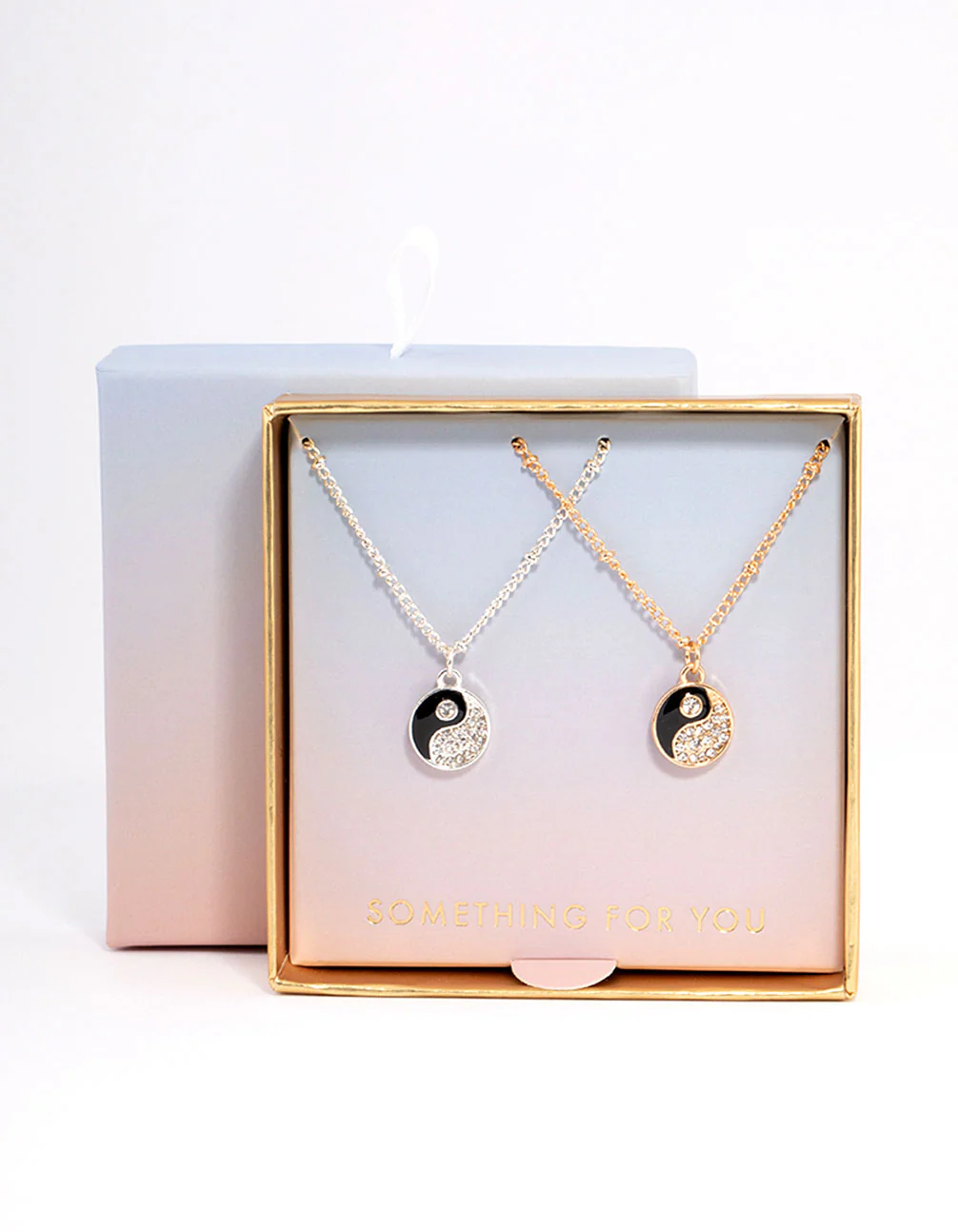 Mixed Metal Diamante Yin & Yang Necklace Pack - Image 3