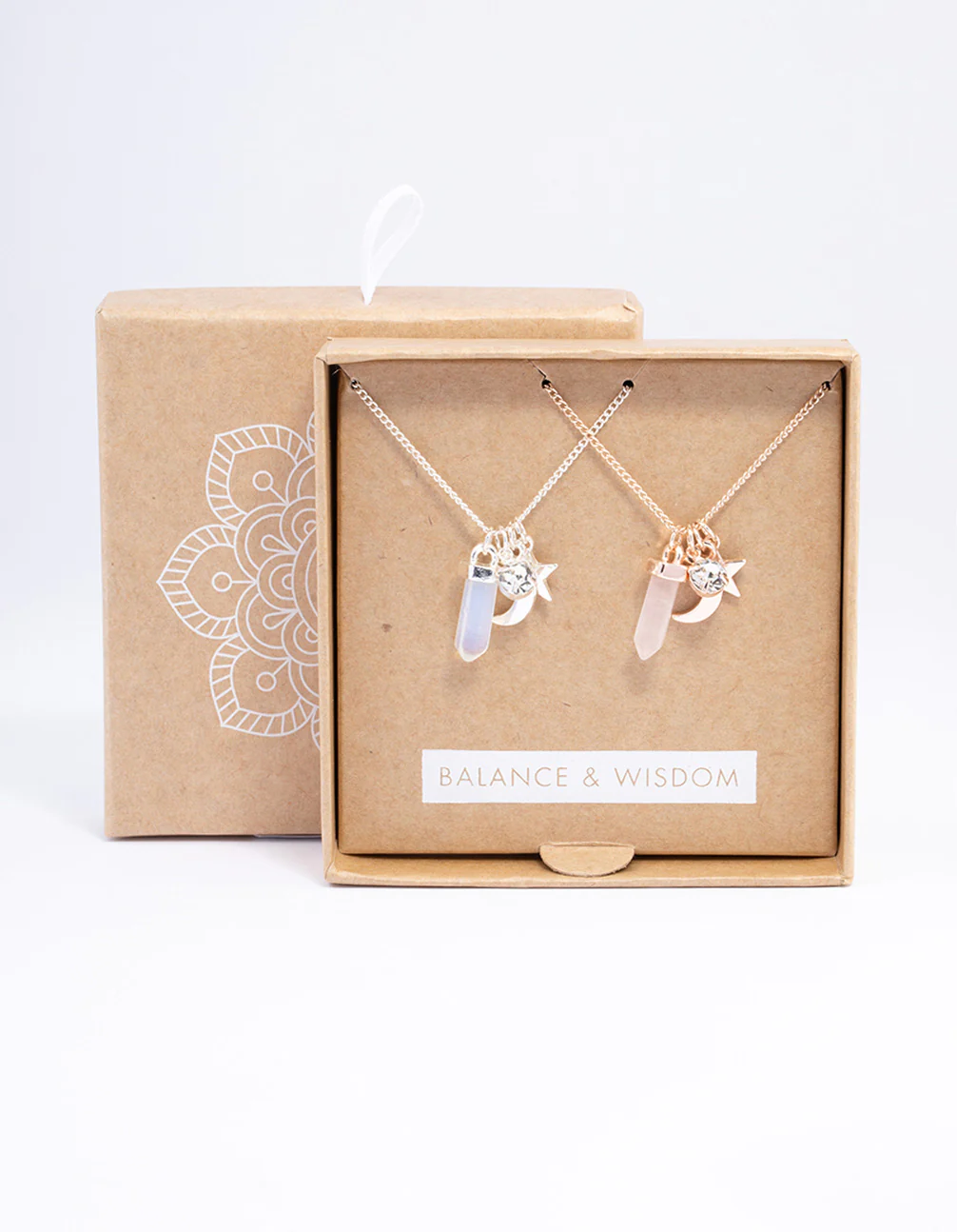Mixed Metal Semi Precious & Celestial Necklace Set - Image 3