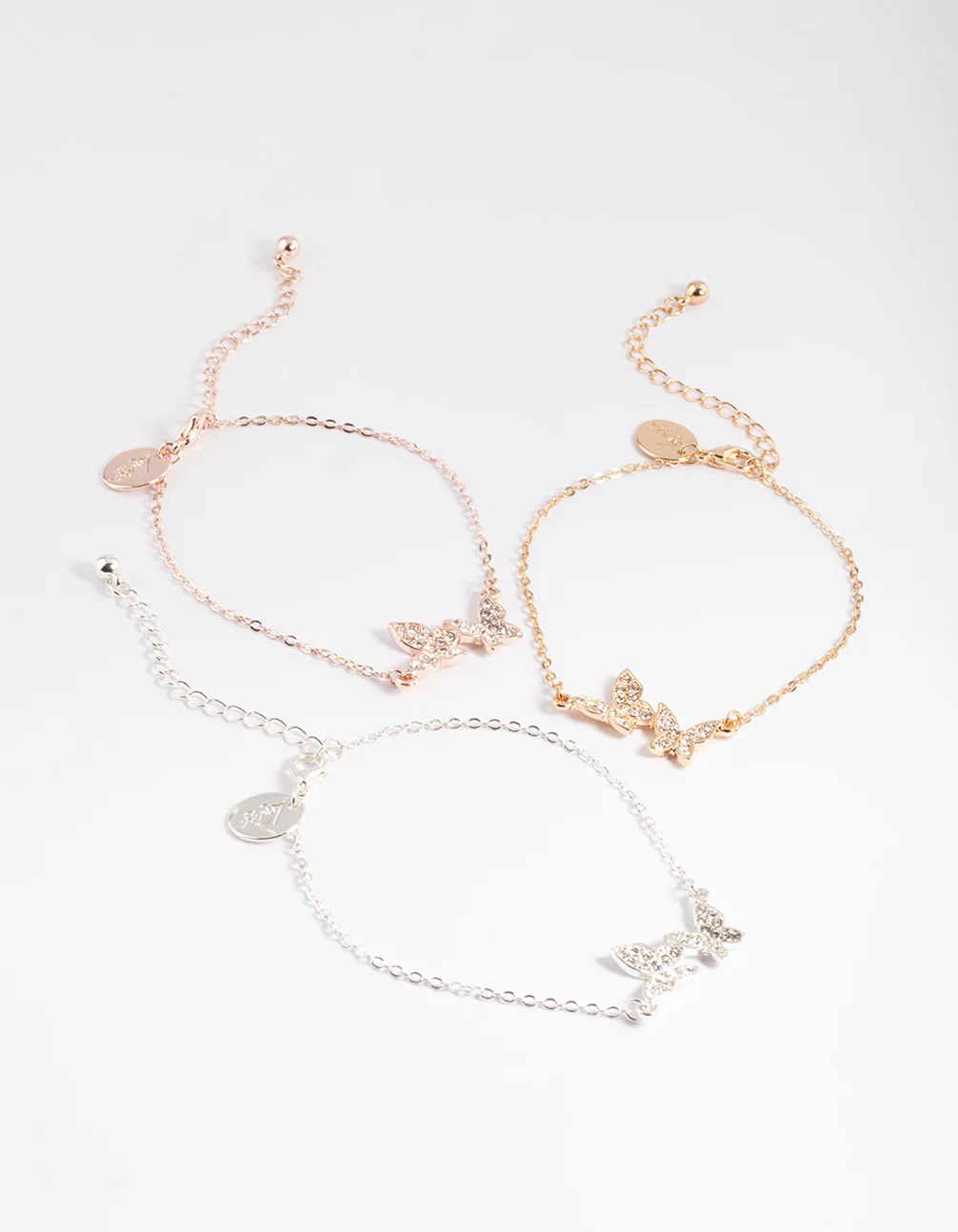 Mixed Metal Pave Butterfly Bracelet Pack - Image 3