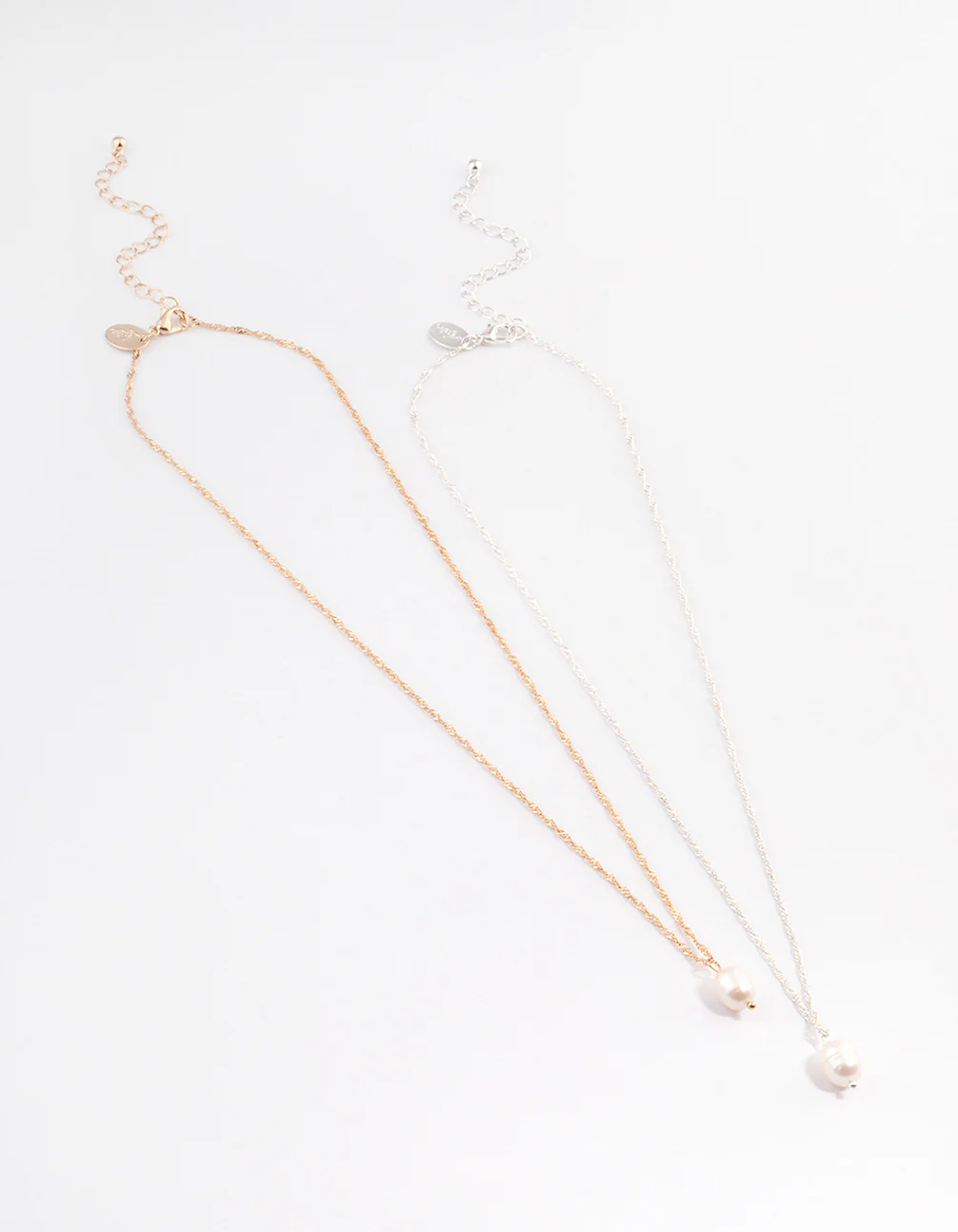 Mixed Metal Single Freshwater Pearl Pendant Necklace Pack - Image 2