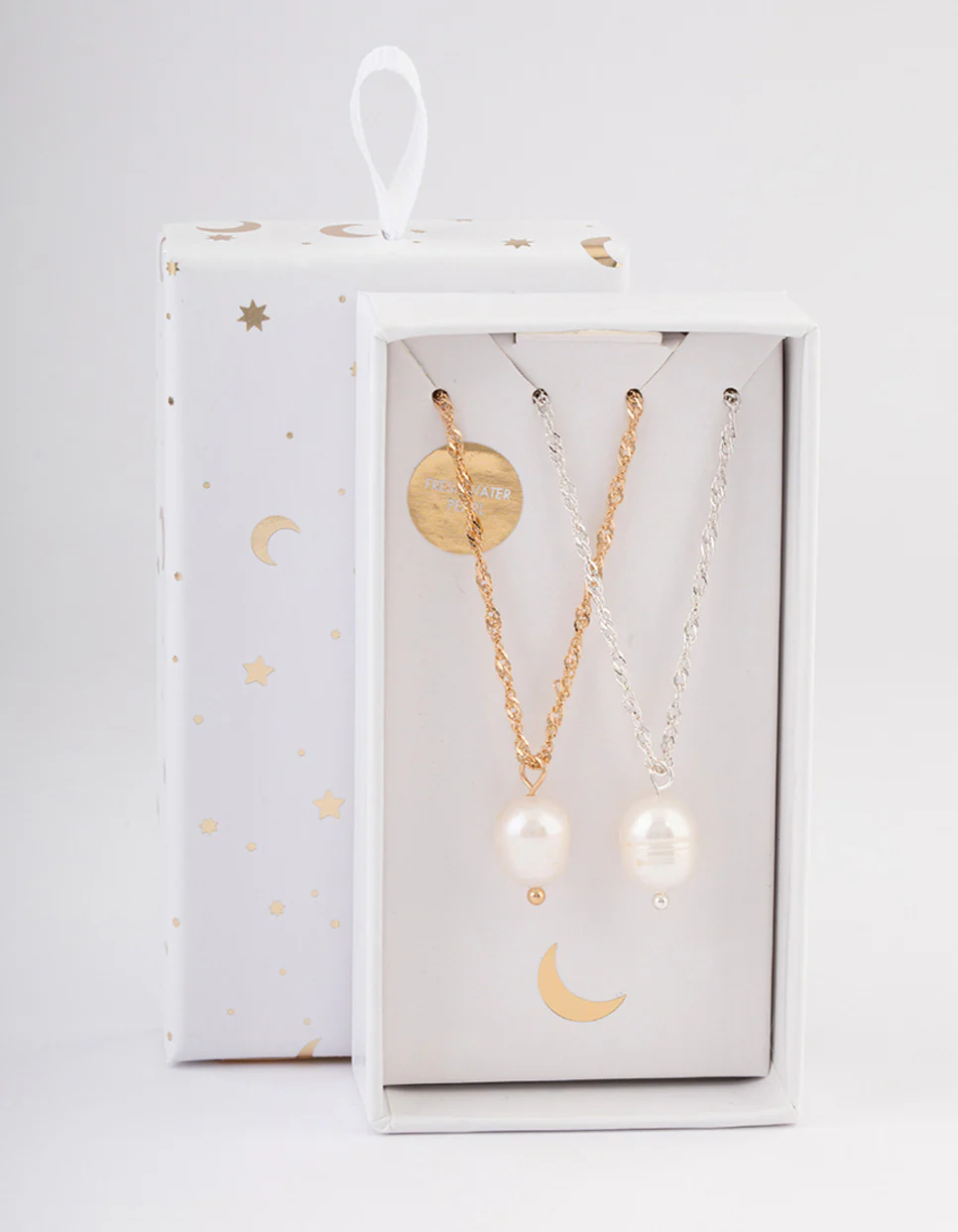 Mixed Metal Single Freshwater Pearl Pendant Necklace Pack - Image 3