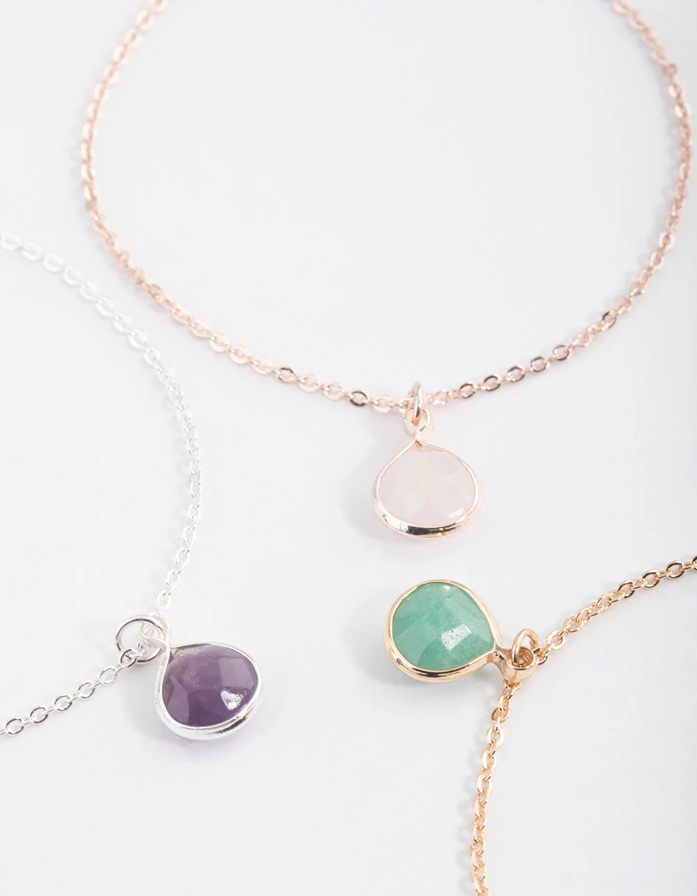 Mixed Metal Teardrop Facet Bracelet Pack - Image 2