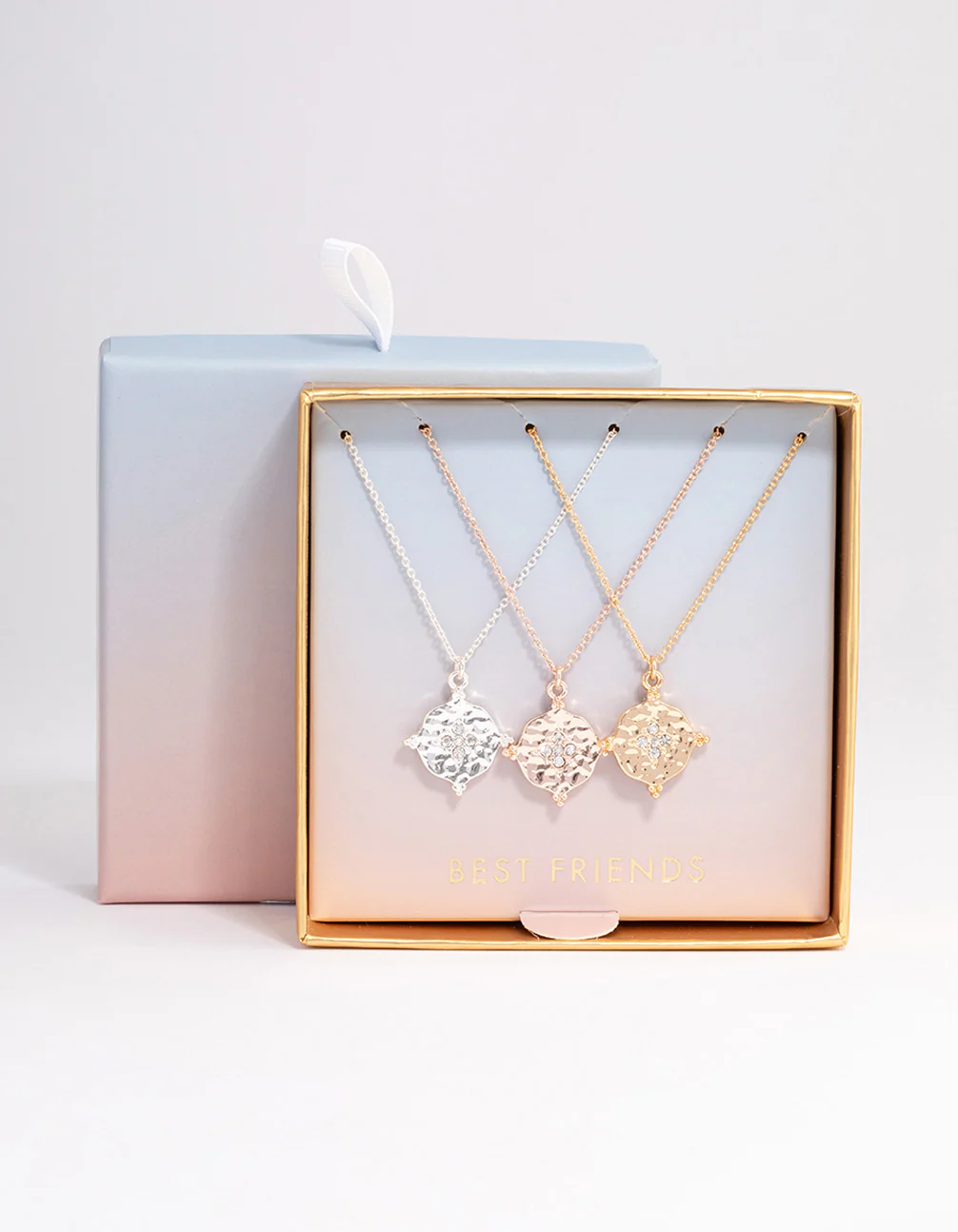 Mixed Metal Star Diamante Disc Necklace Pack - Image 3