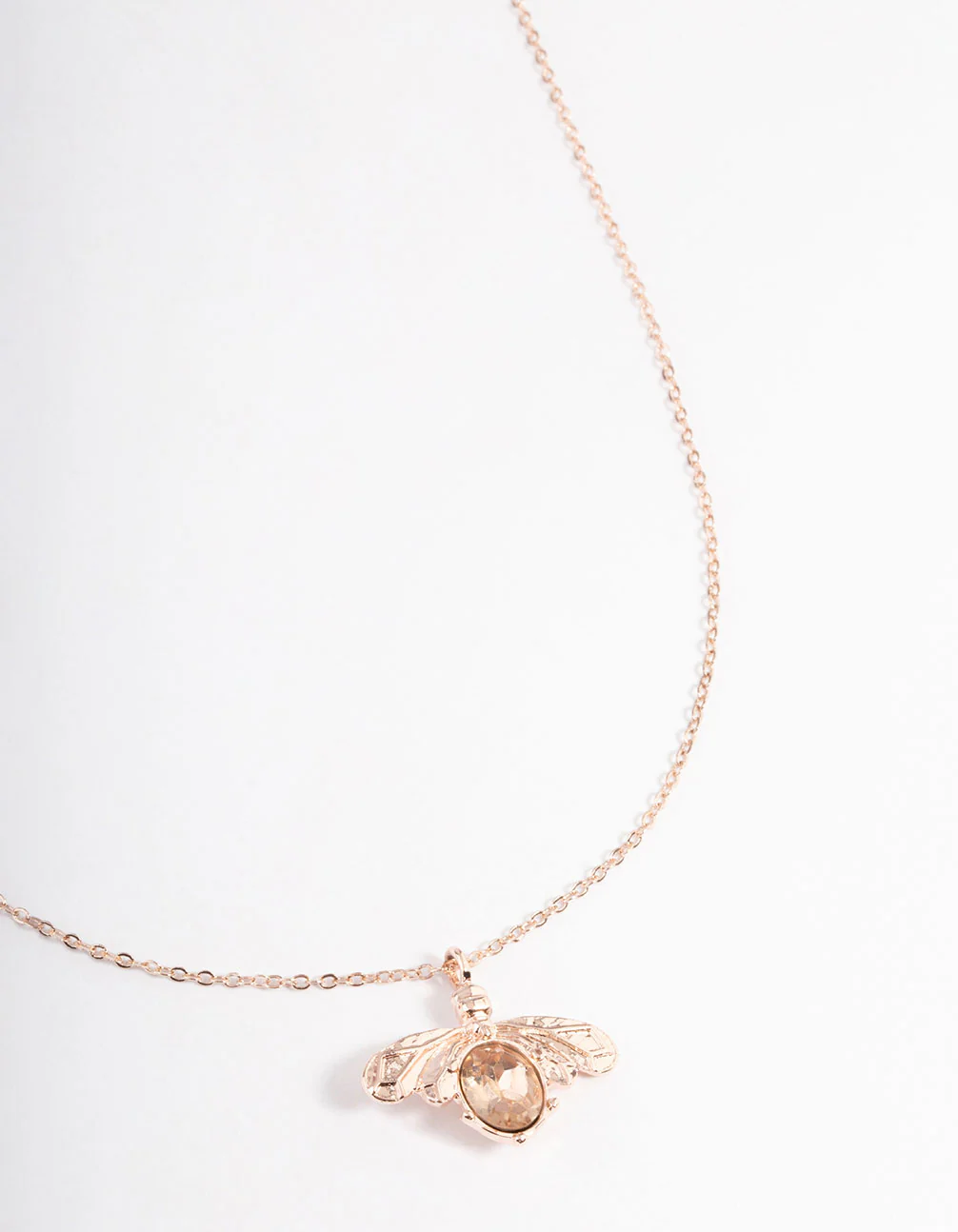 Rose Gold Diamante Bee Necklace - Image 2