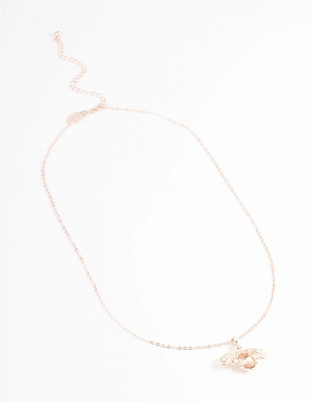 Rose Gold Diamante Bee Necklace - Image 3