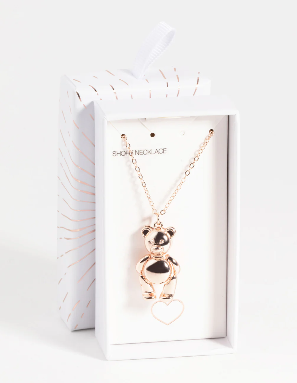 Rose Gold Teddy Bear Necklace - Image 3