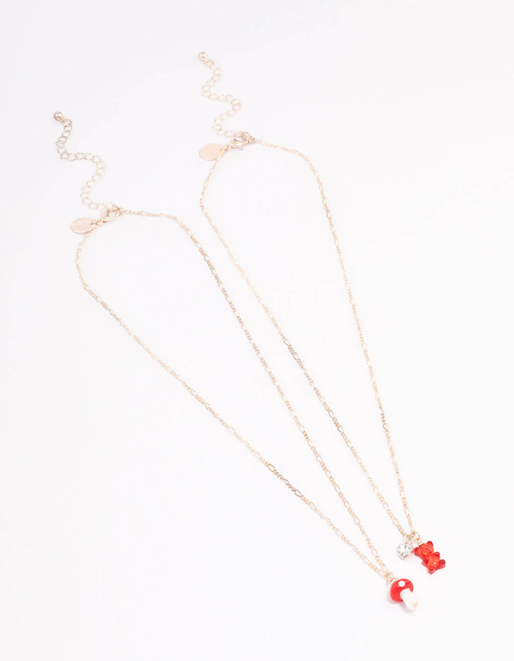 Rose Gold Teddy & Mushroom Necklace Pack - Image 2