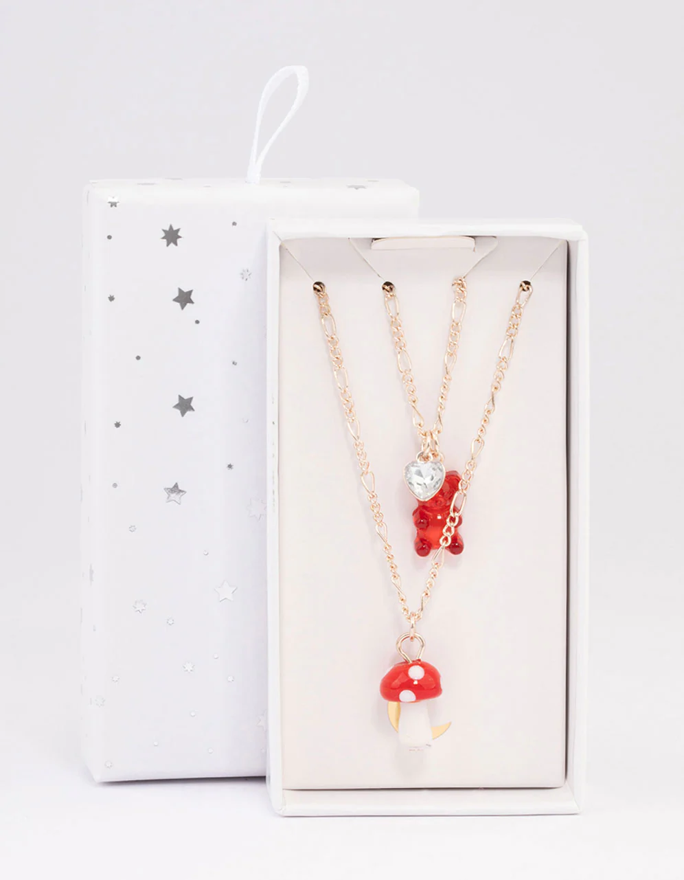 Rose Gold Teddy & Mushroom Necklace Pack - Image 3