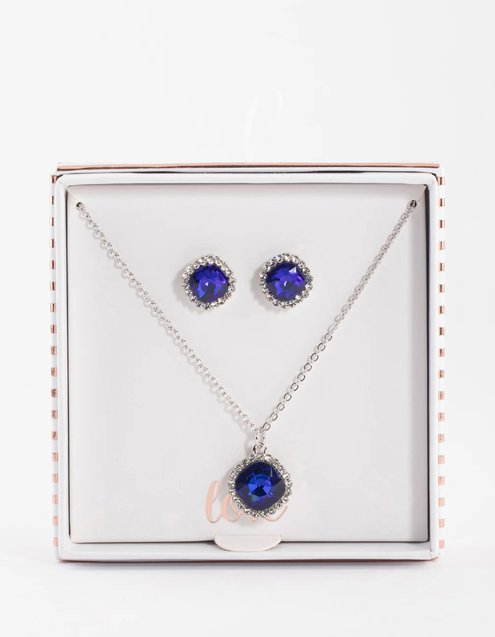 Silver Cushion Halo Jewellery Set - Image 4