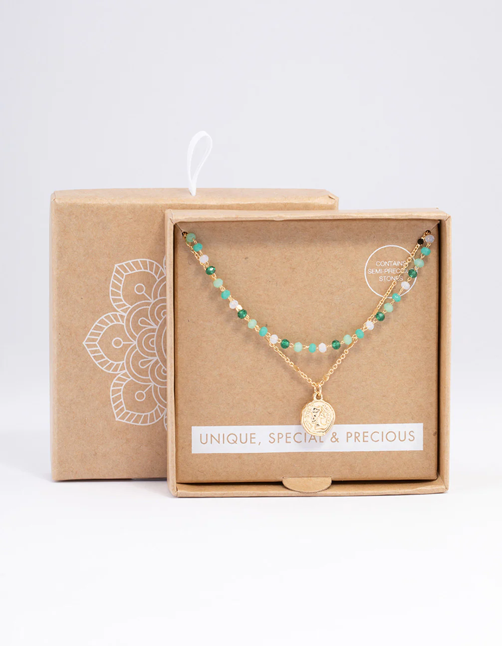 Gold Bead & Coin Layered Necklace - Image 3