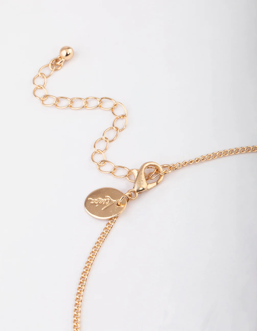 Gold Cubic Zirconia V Necklace & Stud Earrings Set - Image 3