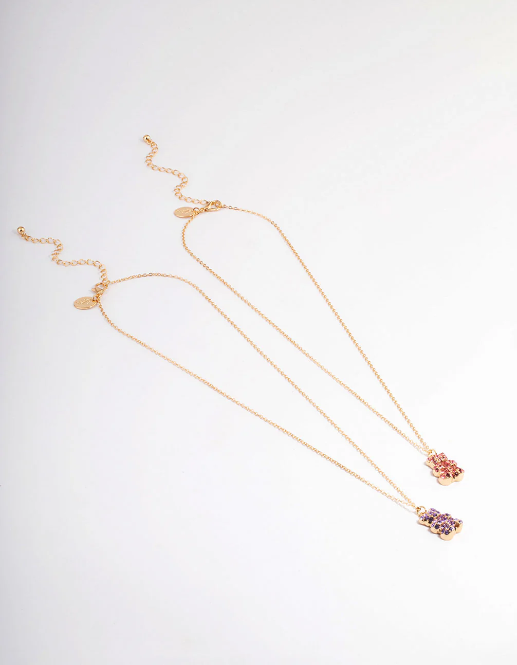 Gold Diamante Gummy Bear Necklace Pack - Image 2