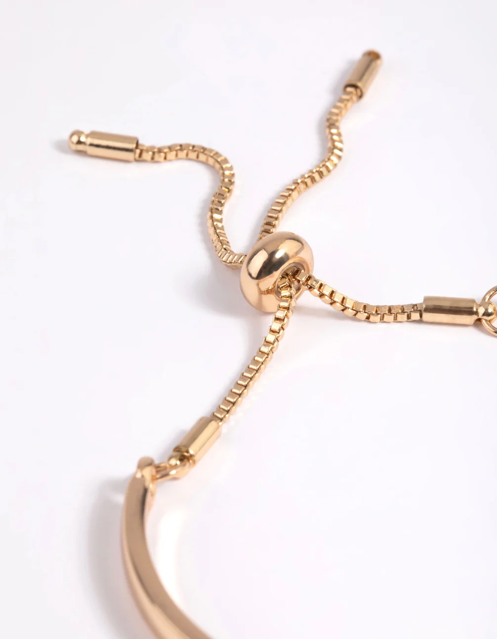 Gold Heart Bangle Bracelet with Toggle - Image 4