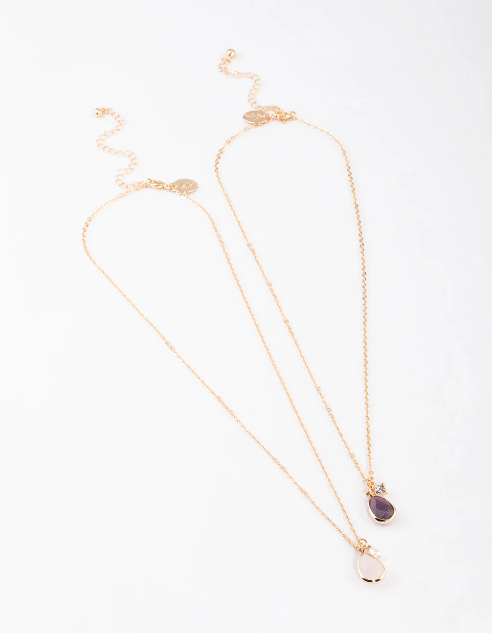 Gold Mixed Diamante Necklace Pack - Image 2