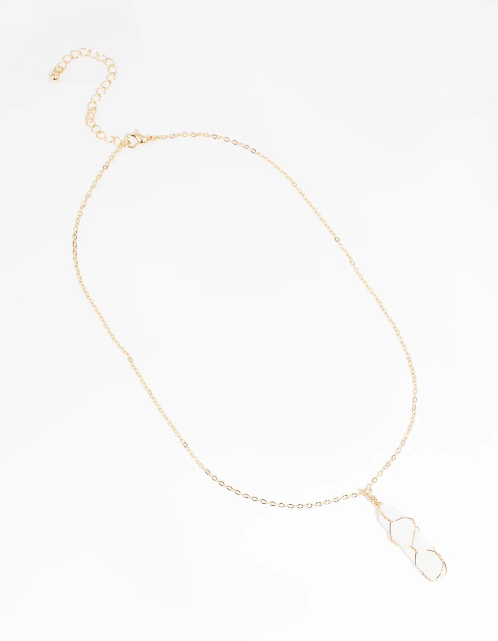 Gold Moonstone Shard Necklace - Image 3