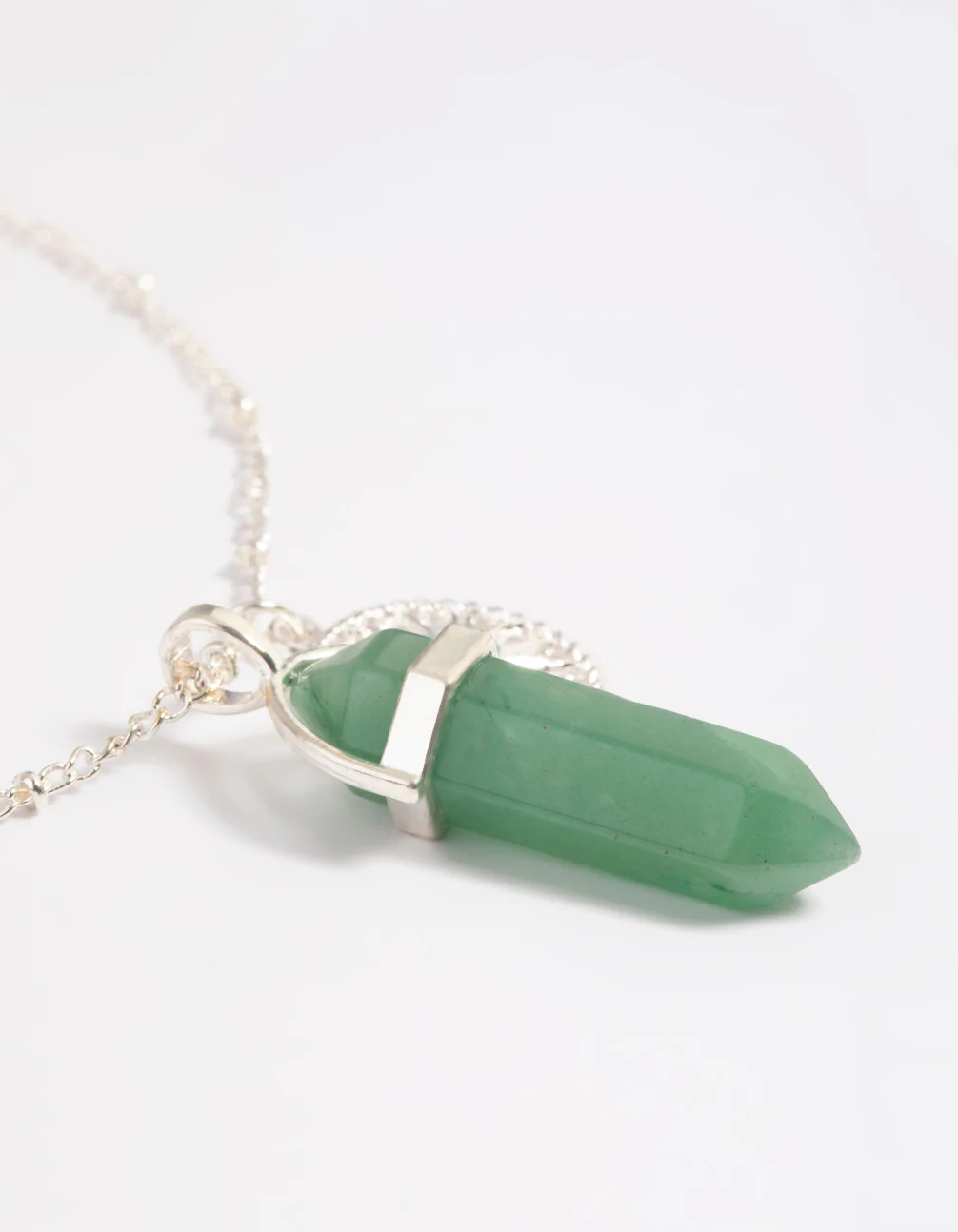 Green Fluorite Shard Disc Necklace - Image 5