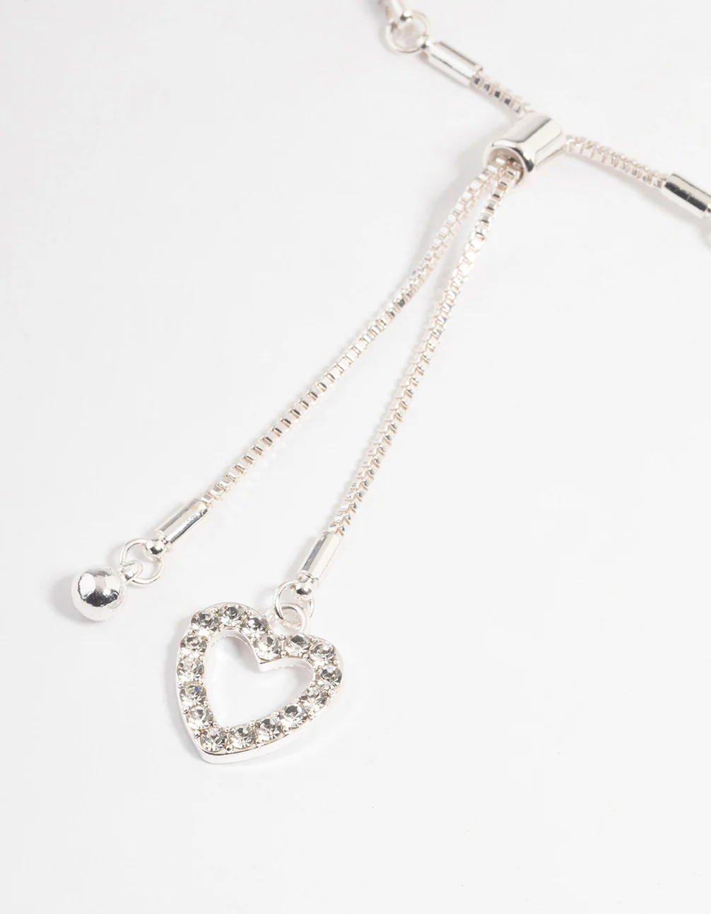 Silver Glitter Bangle Toggle Bracelet - Image 2