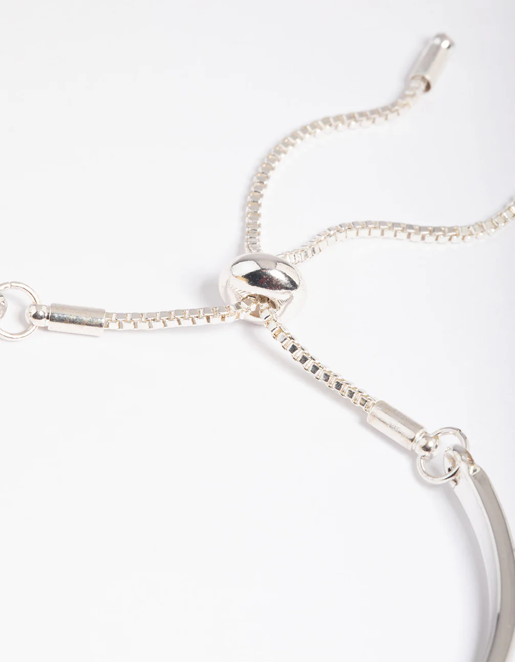 Silver Heart Bangle with Toggle Bracelet - Image 3