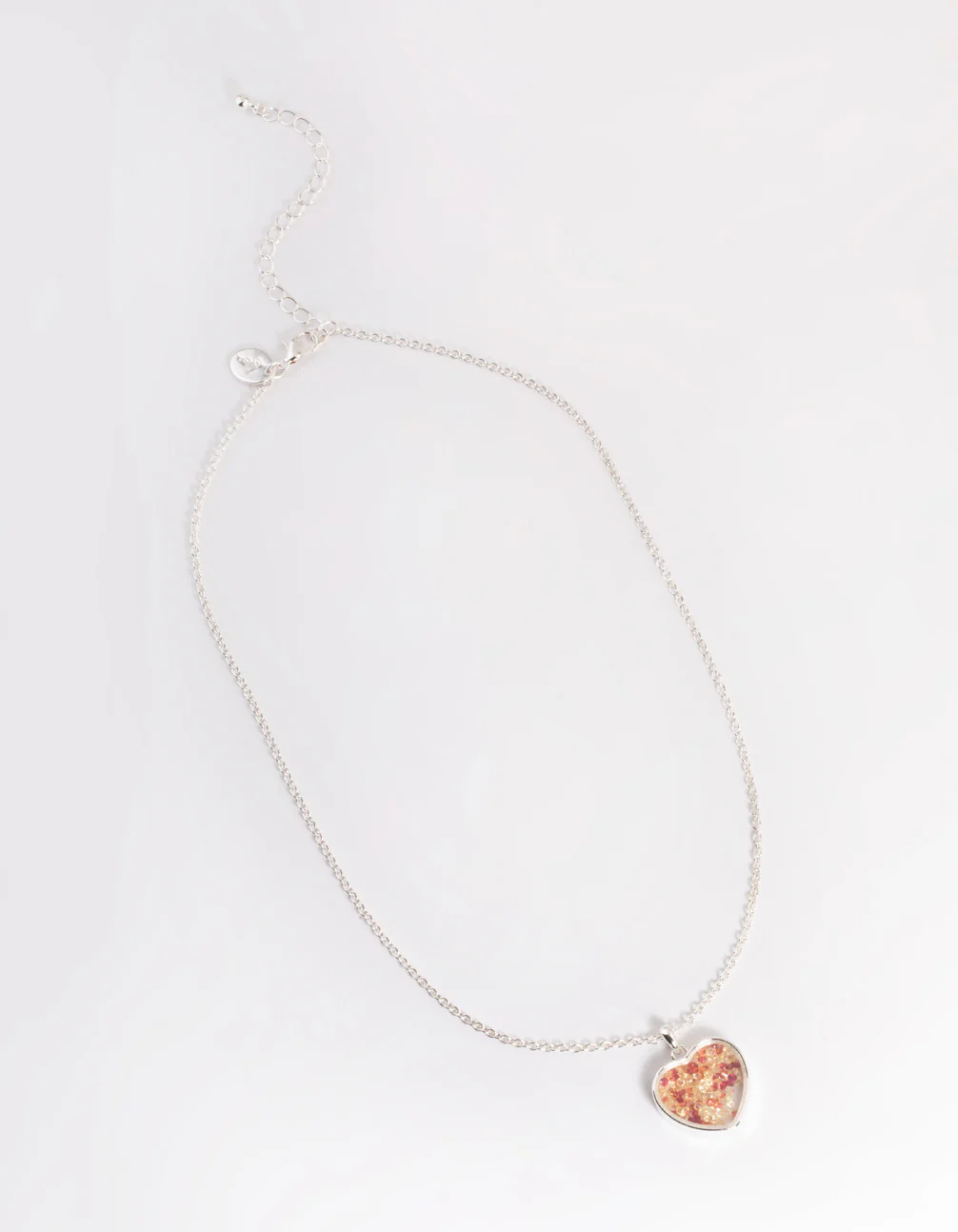 Silver Heart Diamante Shaker Necklace - Image 4