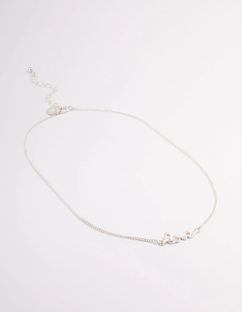 Silver Love Script Necklace - Image 2