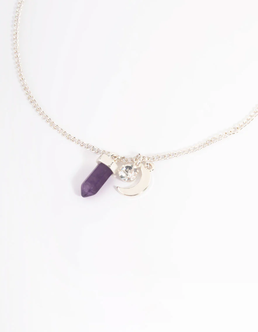 Silver Semi-Precious Shard Bracelet & Anklet Set - Image 2