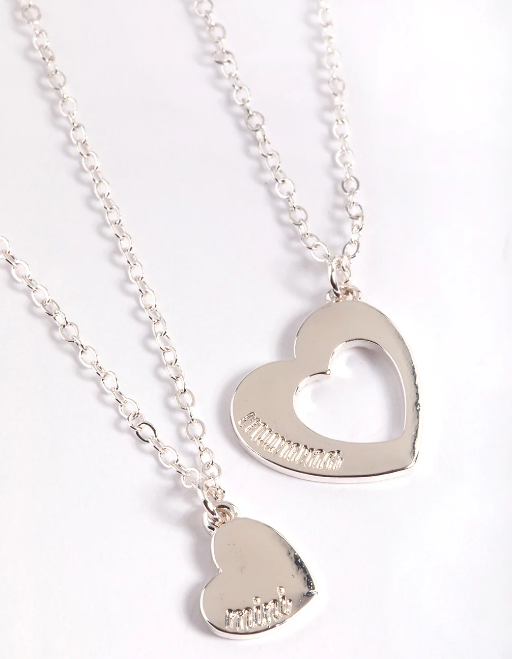 Silver Mumma Mini Heart Necklace Pack - Image 2