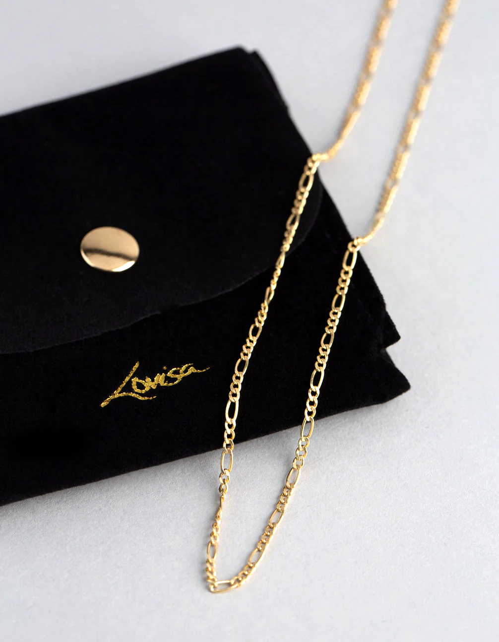 9ct Gold Figaro Chain Necklace - Image 4