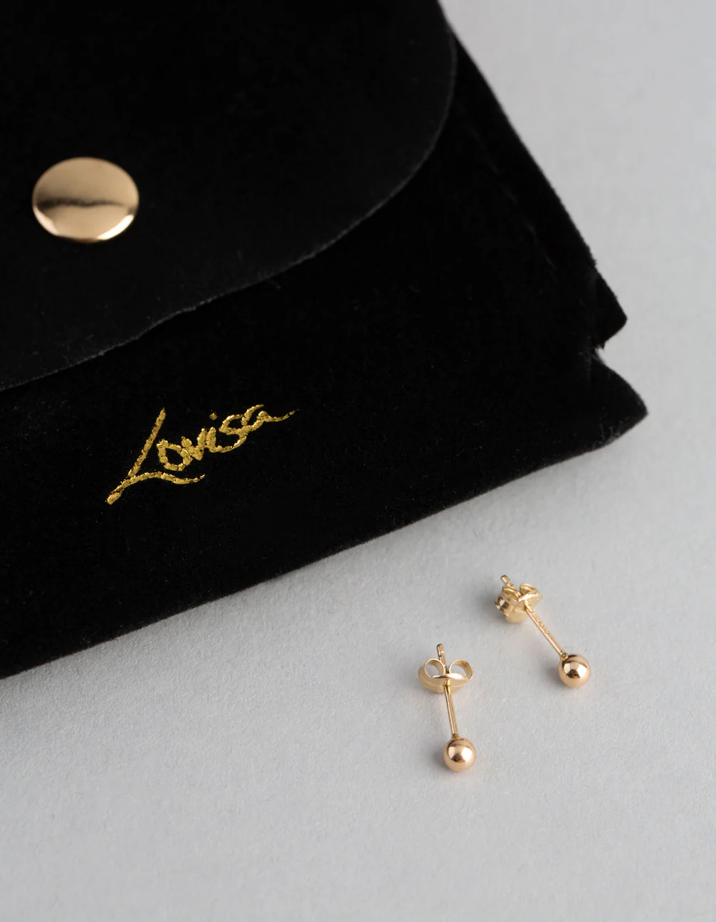 9ct Gold 3mm Polished Ball Stud Earrings - Image 4